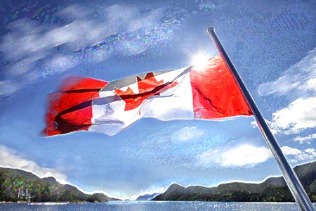Half Mast Canadian flag photo