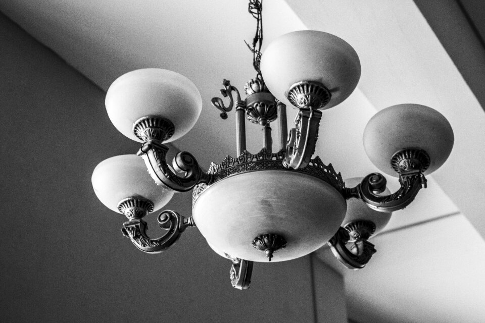 Gray lamp chandelier