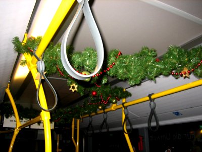 Christmas Decoration in Berlin BVG Bus 2012
