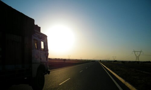 Freeway drive car photo