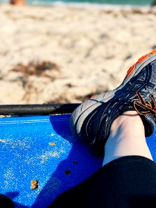 Sneakers at beach