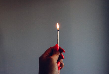 Matchstick flame match photo