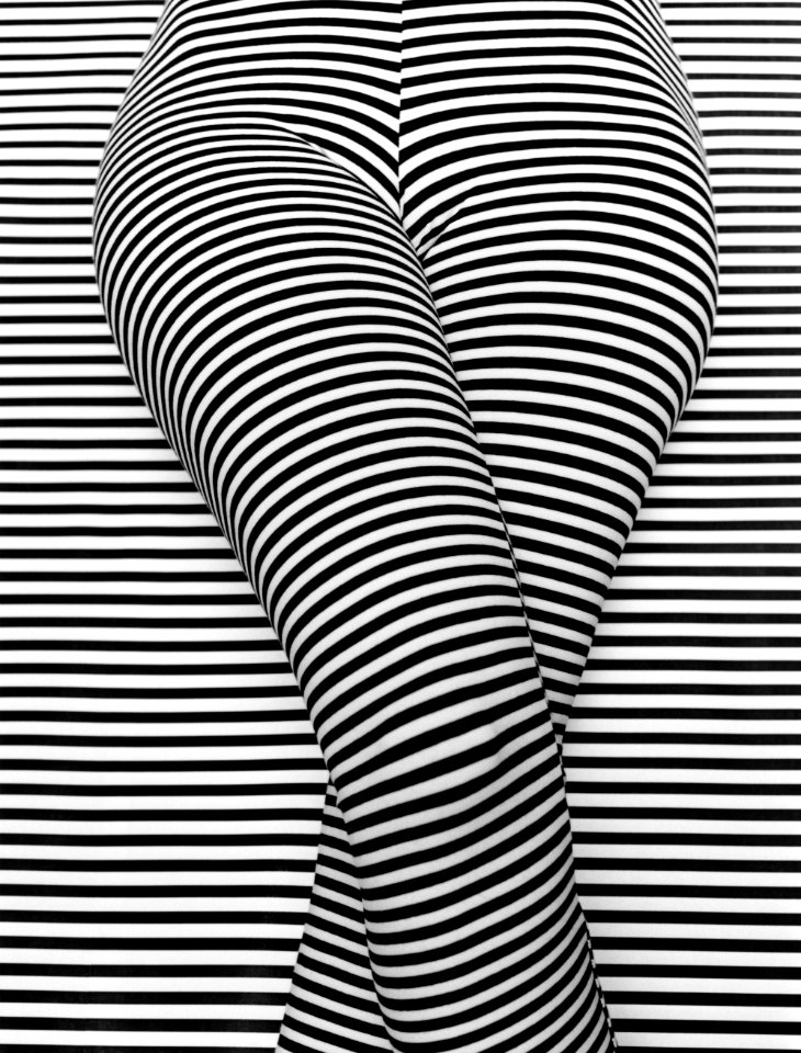 Black and White Striped Tights