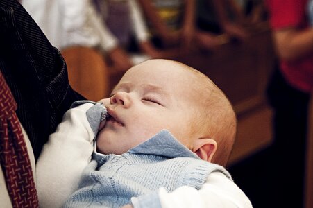 Boy sleep newborn photo