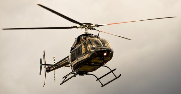 Helicopter fly sky