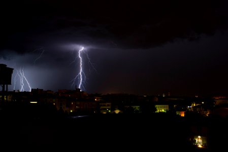 Lightning in the sky photo