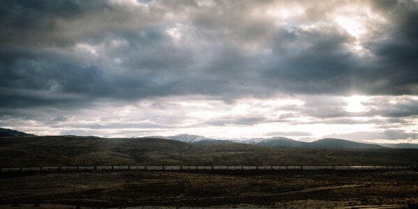 Clouds cloudy fields photo