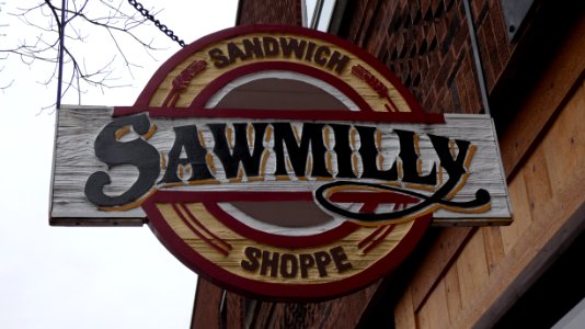 Sawmilly Sandwich Shoppe Sign