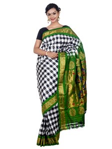 Paithani silk indian woman fashion photo