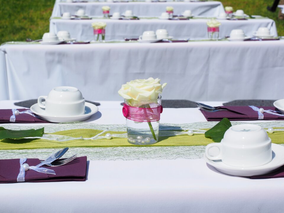 Celebration cover gedeckter table
