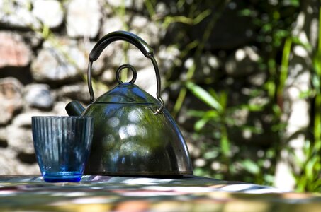 Stainless steel terrace tea kettles photo