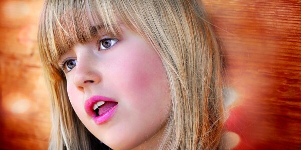 Female blond close up