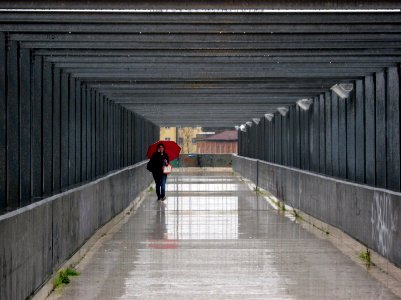 rainy overpass