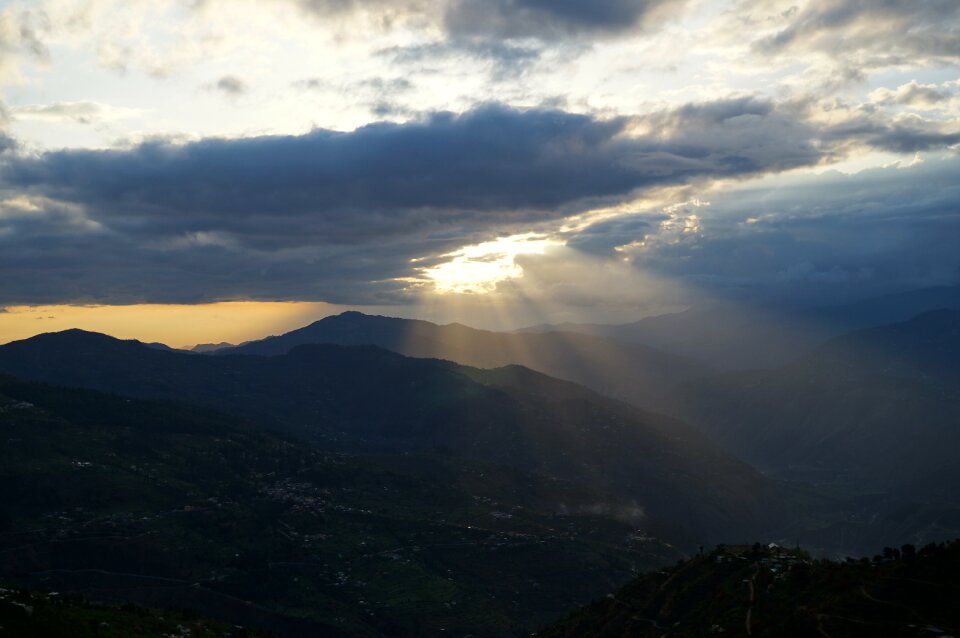 Mountains landscape cloudy