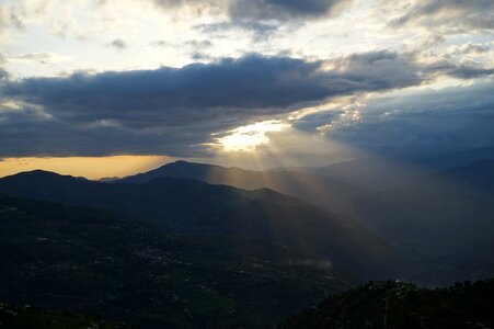 Mountains landscape cloudy photo