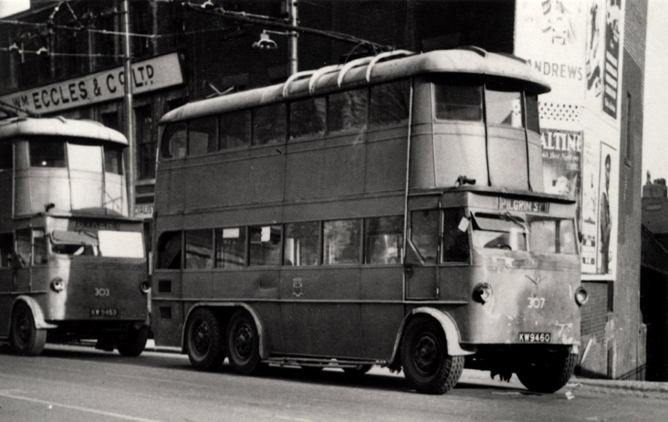 046908:Ex-Bradford trolleybus New Bridge Street Newcastle upon Tyne Unknown
