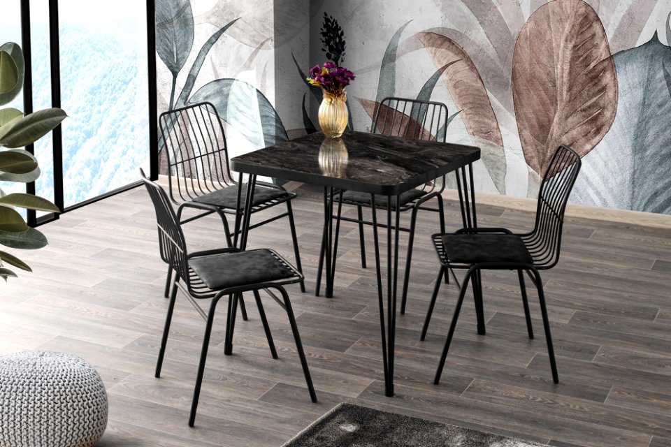 70x70 Wire Table and Wire Chair-01