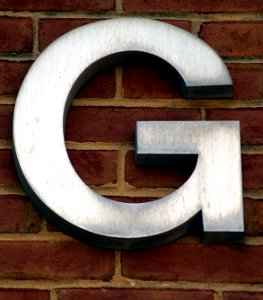 Aluminum Capital Letter G (Silver Spring, MD)