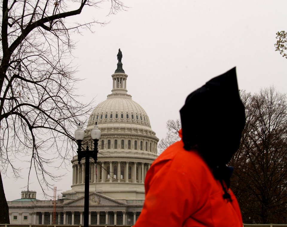 Capitol Rotunda & Statue Of Freedom, Orange Jumpsuit & Black Hood (Washington, DC)