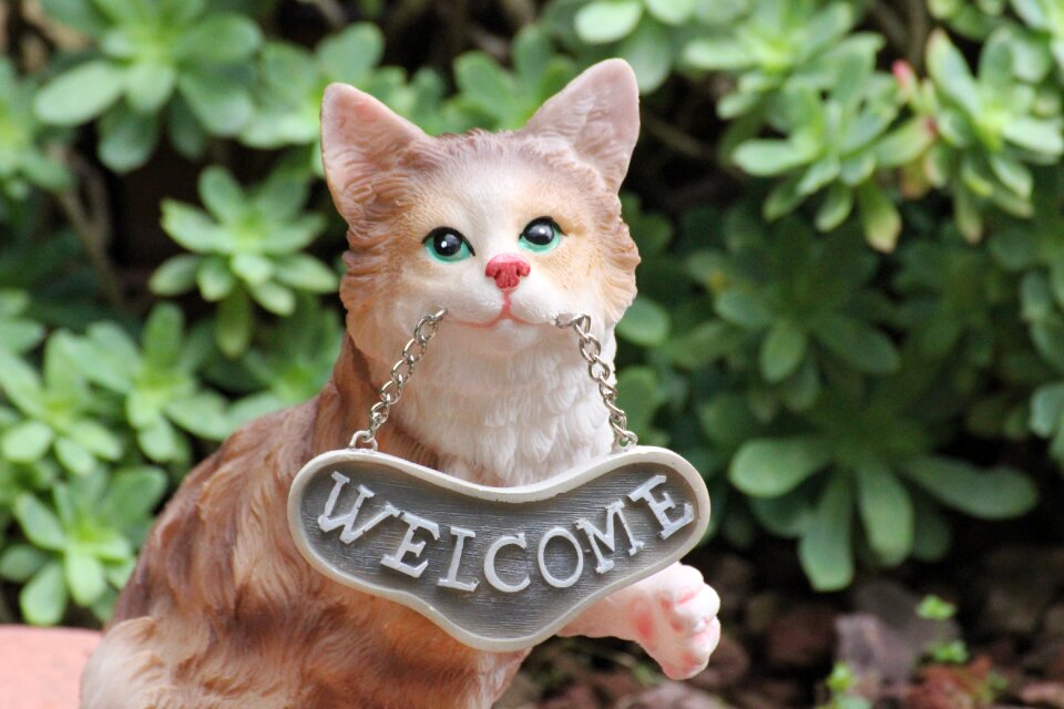Welcome doorstop garden
