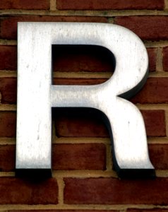 Aluminum Capital Letter R (Silver Spring, MD) photo