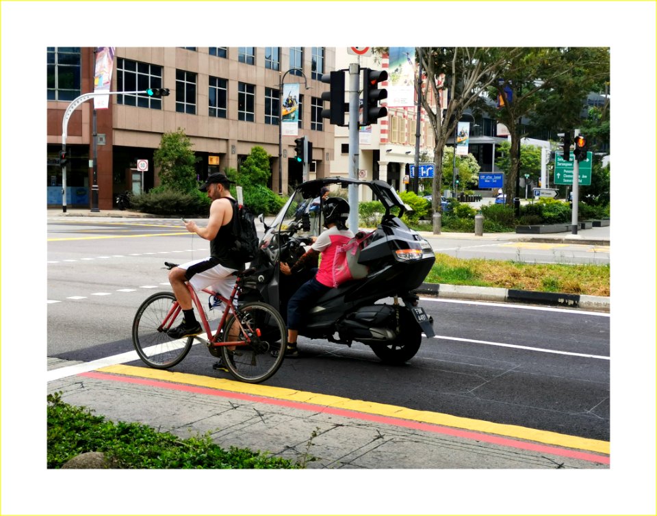 On the road, less cars