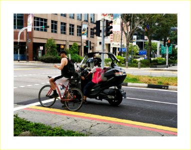 On the road, less cars