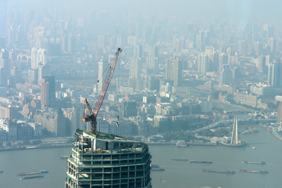 Skyscrapers city construction site construction work