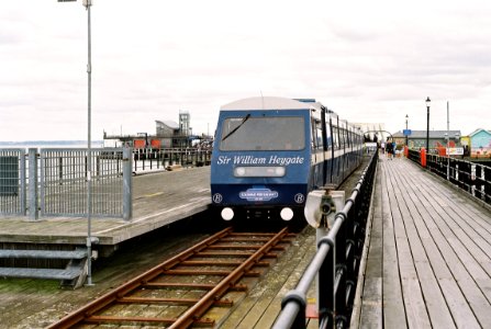 Train at Southend pier head photo