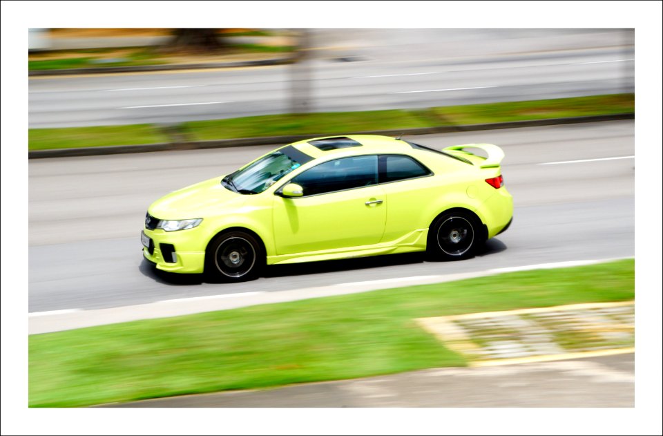 Yellow sports car