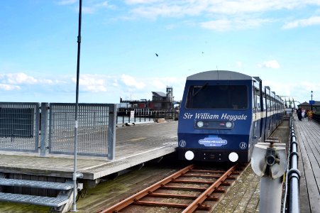 Train at Southend pier head station photo