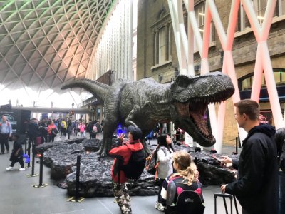 Dinosaur at Kings Cross station
