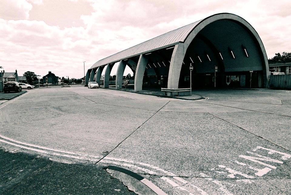 Newbury Park Bus Station from car park end.
