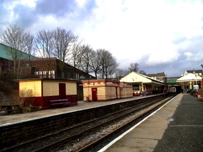 Buildings on platforms 3/4 at Bury Bolton Street station