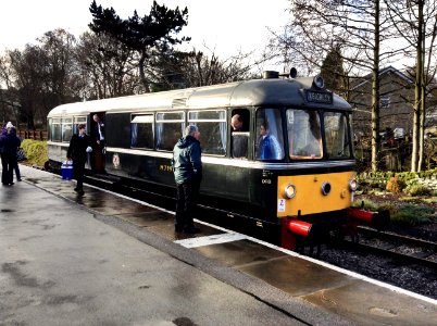 German 4-wheel Diesel railbus, Oxenhope station, keighley & Worth Valley Railway photo