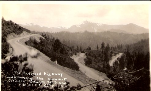Old Redwood Hwy over Oregon Mtn, 1931