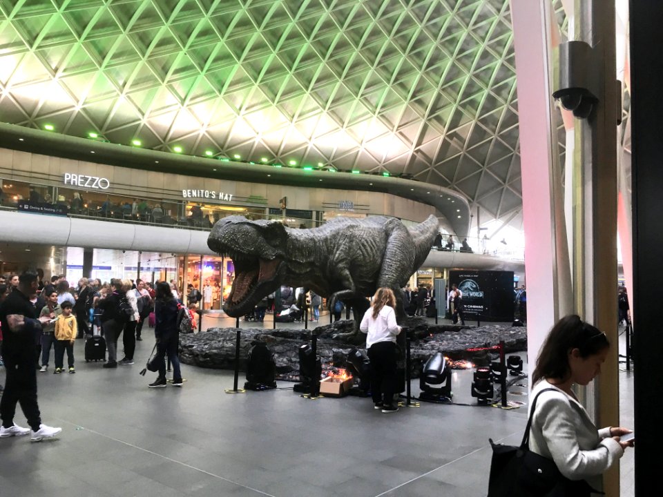 Dinosaur at Kings Cross station
