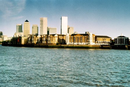 Looking across the River Thames from Shadwell