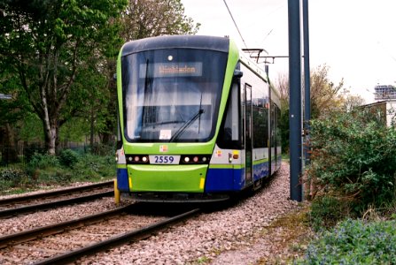 Croydon tram 2559 near Wandle park photo