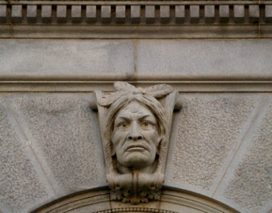 Library of Congress Keystone Portrait: Lakota Che-ta-wau-kou-va-ma-ni, "The Hawk That Hunts Walking" or Lakota Chief Ito-na-gaju, "Rain In The Face"? (Washington, DC)