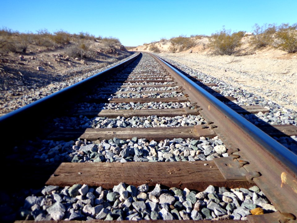 Railroad Tracks Close Up