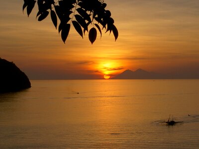 Sea view sunset
