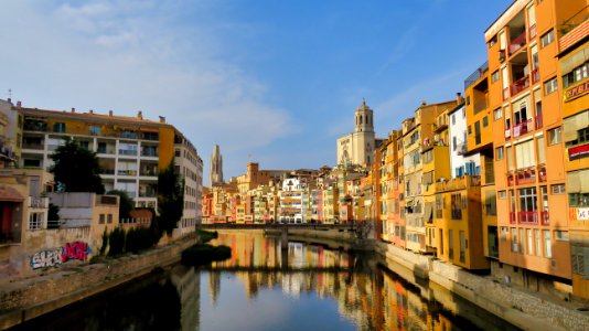 El riu Onyar al seu pas per Girona