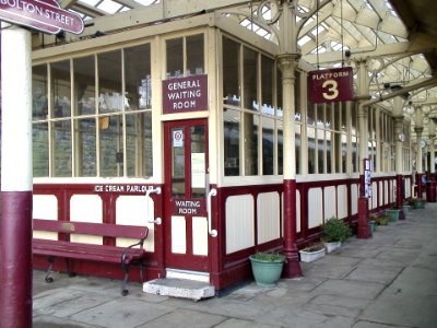 Bury Bolton Street platform buildings photo