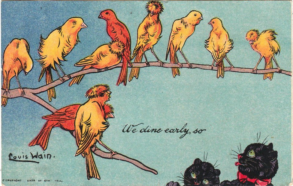 We dine early by Louis Wain