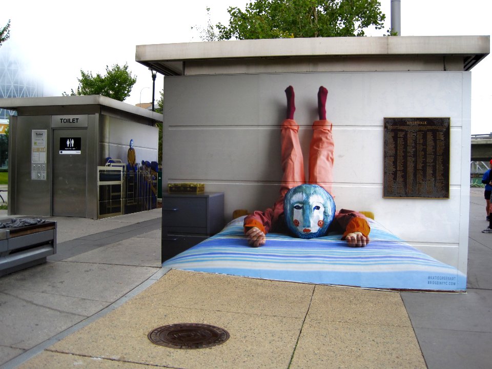 Public Restroom Art in East Village, Calgary