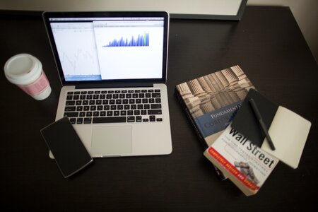 Finance macbook laptop