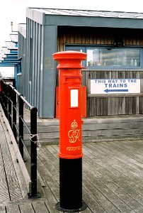 Strange postbox on Southend pier. photo