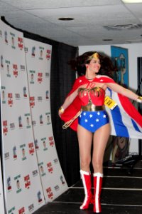 Spinning Wonder Woman at Asbury Park Comicon 4.