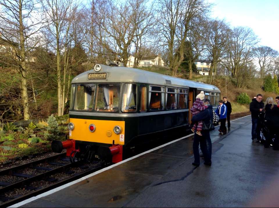 German 4-wheel Diesel railbus, Oxenhope station,keighley & Worth Valley Railway